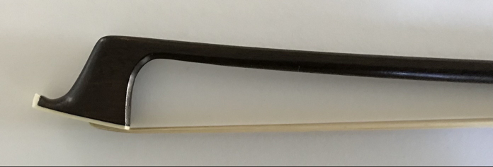 Tip view of #32 cello bow by Jeffrey Krieger