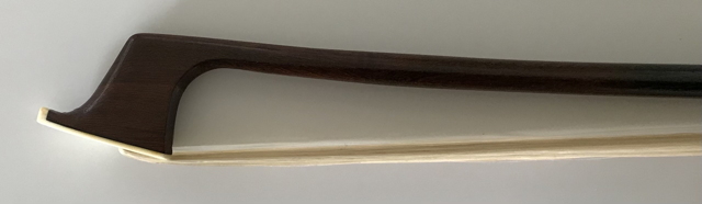 Tip view of #27 cello bow by Jeffrey Krieger