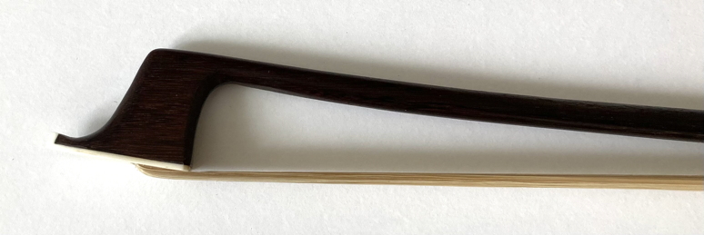 Tip view of #34 cello bow by Jeffrey Krieger