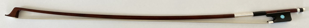 Full view of frog of #41 cello bow by Jeffrey Krieger